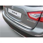 ABS Achterbumper beschermlijst Suzuki SX4 S-Cross 10/2013- 'Ribbed' 'Brushed Alu' Look