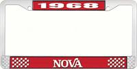 1968 NOVA LICENSE PLATE FRAME STYLE 2 RED