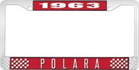 nummerplåtshållare 1963 polara - röd