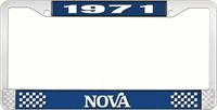 nummerplåtshållare, 1971 NOVA STYLE 2 blå