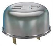 CHEVY BOW TIE PUSH-ON AIR BREATHER CAP, 3" DIAMETER. USE W/ OIL FILLER TUBE."