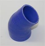 silikonslang 45 grader 76-51mm reducerande blå, 4-lagers