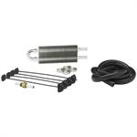 Fluid Cooler, Power Steering, Tube, Fin, Aluminum, Natural, 2.5 in. x 9 in. x 0.75 in., 3/8 in., Inlet Outlet