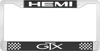 HEMI GTX LICENSE PLATE FRAME - BLACK