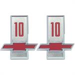 1963 Chevrolet Truck	 Series "10" Front Fender Emblem	 Pair