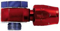 Fitting, Fuel, Banjo -6 AN, For Weber Carbs, Aluminum, Blue/Red, Each