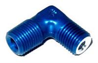 Adapter Flare Jet An3 x 1/8"npt, 90 Grader, Blue