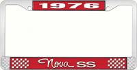 1976 NOVA SS LICENSE PLATE FRAME STYLE 3 RED