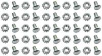 Grill Attaching Rivet with Nut Set of 25 - Silver