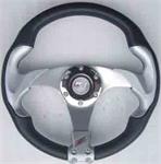 Steering Wheel Leather Black / Silver 320mm