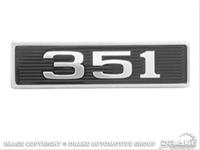 Emblem, Hood Scoop "351"