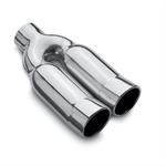 End Pipes Stainless Steel 2,25" in / 3" Out / 8,66" Long Dual Dtm Re Dw