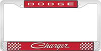 DODGE CHARGER LICENSE PLATE FRAME - RED