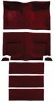 1965-68 Mustang Fastback Loop Carpet with Fold Downs and Mass Backing - Maroon