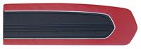 dörrpaneler, röd/grå carbon fiber