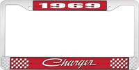 nummerplåtshållare 1969 charger - röd