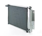 Polished  Downflow Radiator for Jeep w/Std Trans