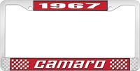 1967 CAMARO LICENSE PLATE FRAME STYLE 2 RED